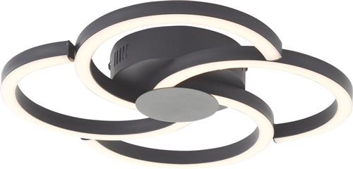 Brilliant Fico - Plafondlamp - LED 18W - 3000K - Zwart