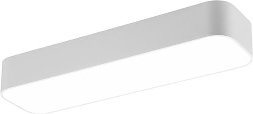 LED Plafondlamp - Plafondverlichting - Trion Astinto - 21W - Aanpasbare Kleur - Dimbaar - Rechthoek - Mat Wit - Aluminium