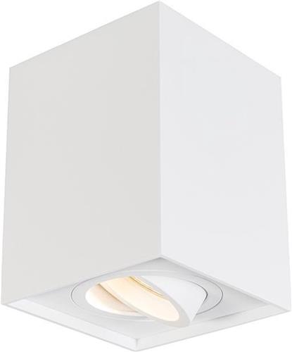 QAZQA quadro - Moderne Plafondspot | Spotje | Opbouwspot - 1 lichts - L 95 mm - Wit - Woonkamer | Slaapkamer | Keuken