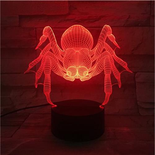 3D Led Lamp Met Gravering - RGB 7 Kleuren - Spin