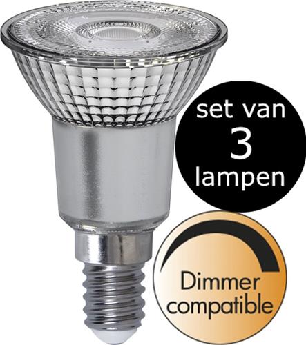 Star Trading - 3-Pack | LED - Spot - E14 - 4.8W - Extra Warm Wit - 2700K - Dimbaar