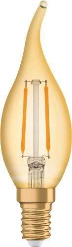 Ledvance Vintage 1906 LED E14 Kaars Goud 2.5W 220lm - 824 Zeer Warm Wit | Vervangt 22W