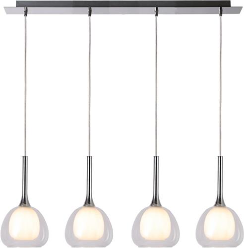 Brilliant HADAN - Hanglamp - Chroom;Wit