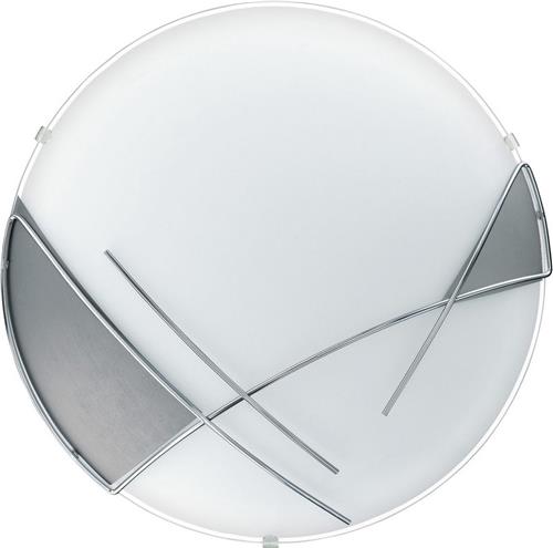 EGLO Raya Wand/Plafondlamp - 1 Lichts - Ø315mm. - Wit, Zilver