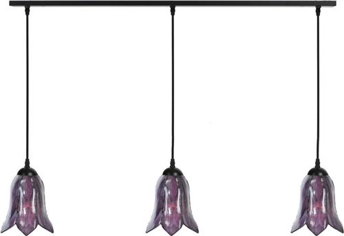 Art Deco Trade - 3 x Tiffany Gentian Purple aan plafondbalk