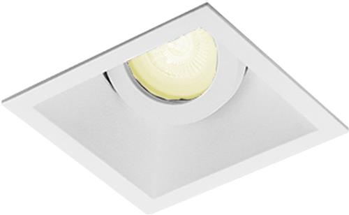 Inbouwspot Sander met Philips HUE White - spotje - Wit - vierkant verdiepte spot - Voor binnen / woonkamer / keuken / slaapkamer - IP20 - GU10 - Buitendiameter: 93MM - boorgat: Vierkante uitsparing - min. Inbouwdiepte: 90MM