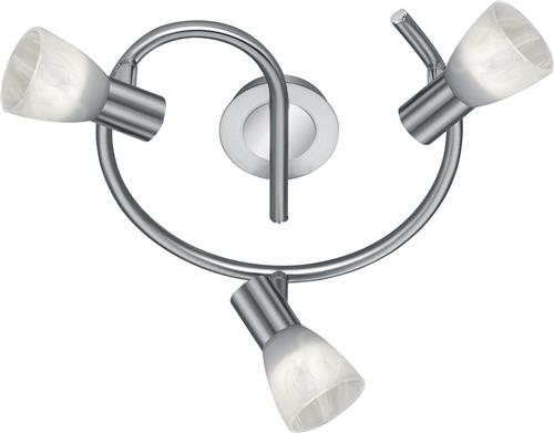 LED Plafondspot - Torna Levino - E14 Fitting - Warm Wit 3000K - 3-lichts - Rond - Mat Nikkel - Aluminium