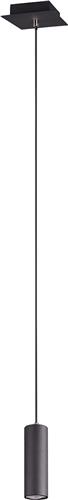 LED Hanglamp - Trion Mary - GU10 Fitting - 1-lichts -  Rond - Mat Zwart - Aluminium