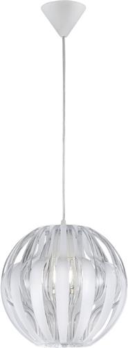 LED Hanglamp - Hangverlichting - Trion Pumon XL - E27 Fitting - Rond - Mat Wit - Kunststof