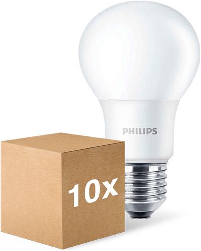 Voordeelpak 10x Philips Corepro LEDbulb E27 Peer Mat 8W 806lm - 827 Zeer Warm Wit | Vervangt 60W