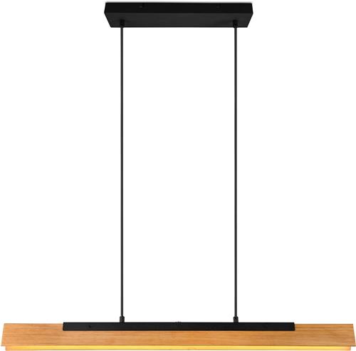 LED Hanglamp - Hangverlichting - Trion Kamilia - 25W - Warm Wit 3000K - Dimbaar - Rechthoek - Mat Zwart - Aluminium