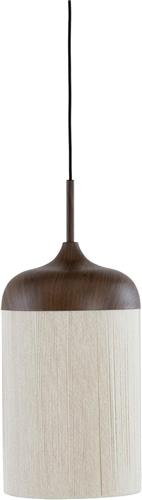 Light & Living Hanglamp Dania - Bruin/Crème - Ø22cm - Modern - Hanglampen Eetkamer, Slaapkamer, Woonkamer