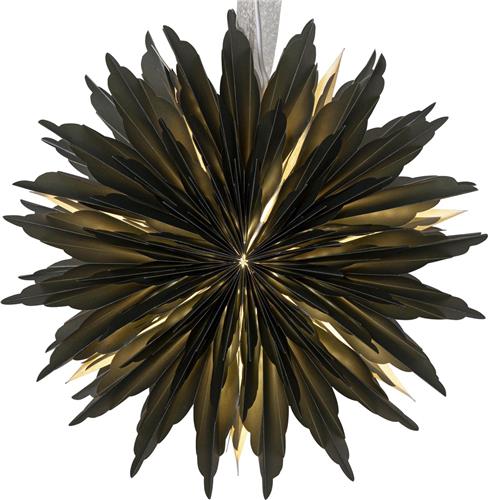 Star Trading papieren ster Dis, groen, kerstdecoratie, met franje, 40 cm