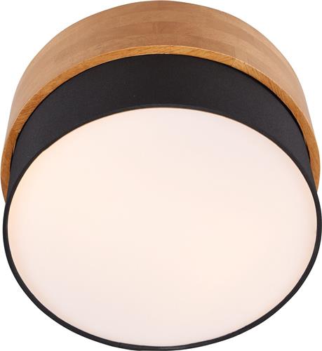 LED Plafondlamp - Plafondverlichting - Torna Sella - E14 Fitting - 2-lichts - Rond - Mat Nikkel/Zwart - Aluminium
