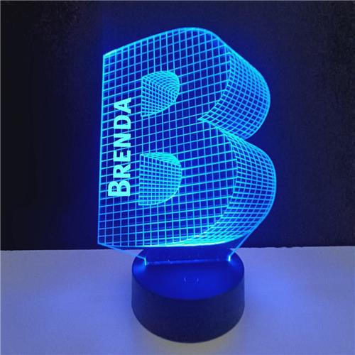 3D LED Lamp - Letter Met Naam - Brenda