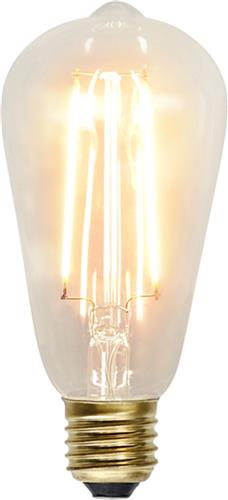Druppel-Edison lamp - E27 - 2.3W - Super Warm Wit <2200K - Filament - Helder