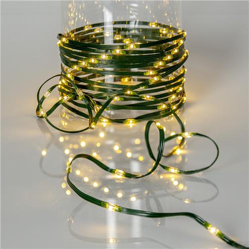 Star Trading LED sprookjesverlichting Dew Drop Micro, groen, voor buiten, warm wit, 15m
