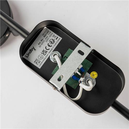 Lindby - buitenspot - 2lichts - IJzer, metaal - H: 20.2 cm - GX53 - zwart - Inclusief lichtbronnen