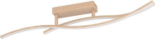 EGLO Grisolia Plafondlamp - LED - 85 cm - Bruin/Wit