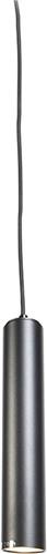 QAZQA tuba - Moderne Hanglamp - 1 lichts - Ø 55 mm - Zwart - Industrieel - Woonkamer | Slaapkamer | Keuken