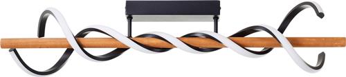 BRILLIANT 80 cm, 5200 lm, 3000K, dimbaar, hout, zwart/bruin