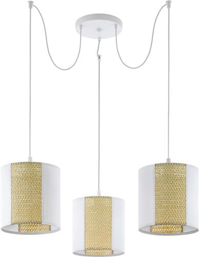 EGLO Arnhem Hanglamp - E27 - Papier;Staal - Wit;Bruin