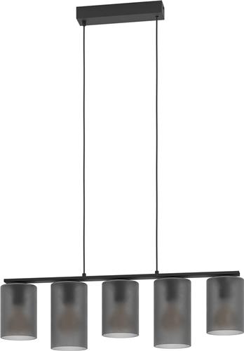EGLO Colomera Hanglamp - E27 - 80 cm - Zwart/Mat Grijs