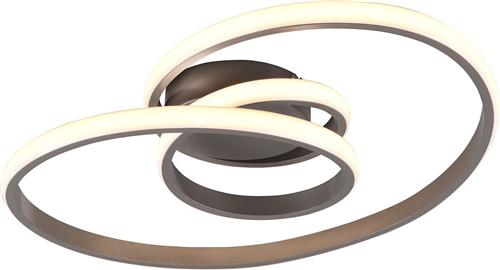 LED Plafondlamp - Plafondverlichting - Trion Sonso - 18.5W - Warm Wit 3000K - Dimbaar - Rond - Mat Nikkel - Aluminium
