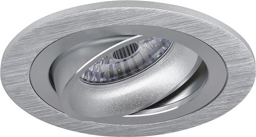 Spot Armatuur GU10 - Proma Alpin Pro - GU10 Inbouwspot - Rond - Zilver - Aluminium - Kantelbaar - Ø92mm