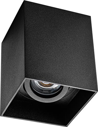 Opbouwspot GU10 - Proma Luxina Pro - Opbouw Vierkant - Mat Zwart - Aluminium - Verdiept - Kantelbaar - 90mm