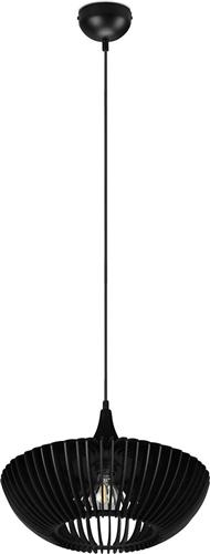LED Hanglamp - Hangverlichting - Trion Colman - E27 Fitting - Rond - Mat Zwart - Aluminium