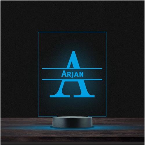 Led Lamp Met Naam - RGB 7 Kleuren - Arjan