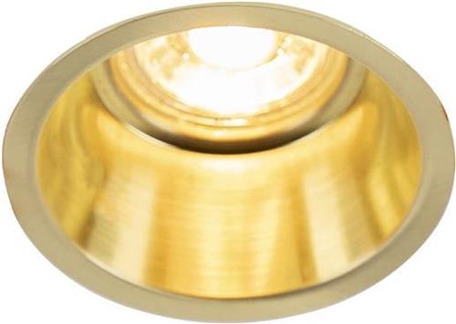 QAZQA dept - Design Inbouwspot - 1 lichts - Ø 87 mm - Goud/messing - Woonkamer | Slaapkamer | Keuken