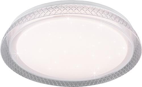 LED Plafondlamp - Plafondverlichting - Torna Heral - 18W - Aanpasbare Kleur - Afstandsbediening - Dimbaar - Sterlicht - Rond - Mat Wit - Kunststof