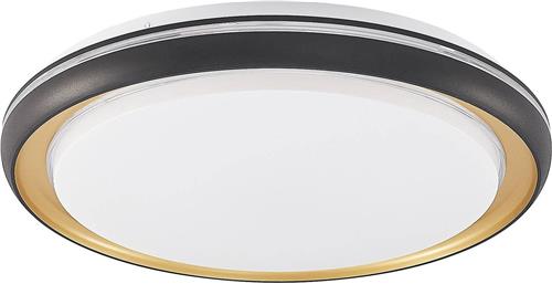 Lindby - LED plafondlamp- met dimmer - CCT - 1licht - ijzer, kunststof - H: 9.5 cm - wit, blauw - Inclusief lichtbron