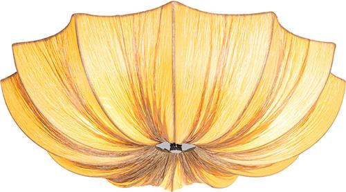 QAZQA plu - Design Plafondlamp - 3 lichts - Ø 52 cm - Beige - Woonkamer | Slaapkamer | Keuken