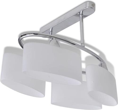 vidaXL Plafondlamp met ellips glazen kapjes (4 x E14)