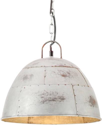 vidaXL Hanglamp industrieel vintage rond 25 W E27 31 cm zilverkleurig