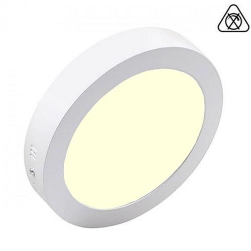 LED Downlight Pro - Aigi - Opbouw Rond 18W - Warm Wit 3000K - Mat Wit - Ø227mm