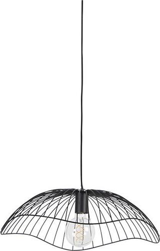 QAZQA pua - Design Hanglamp - 1 lichts - Ø 50 cm - Zwart - Woonkamer | Slaapkamer | Keuken