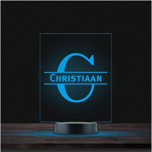 Led Lamp Met Naam - RGB 7 Kleuren - Christiaan