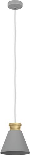 EGLO Twicken Hanglamp - E27 - Ø 22 cm - Grijs/Goud -Staal
