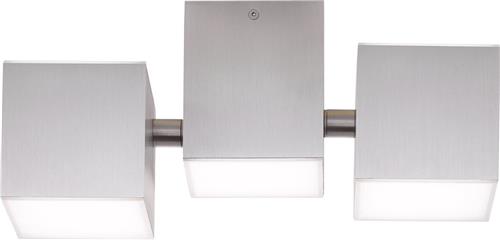 AEG lamp Gillian LED plafondlamp 5flu alu | 5x 3W LED geïntegreerd (SMD), (300lm, 3000K) | Schaal A ++ tot E | Draaibare zijelementen