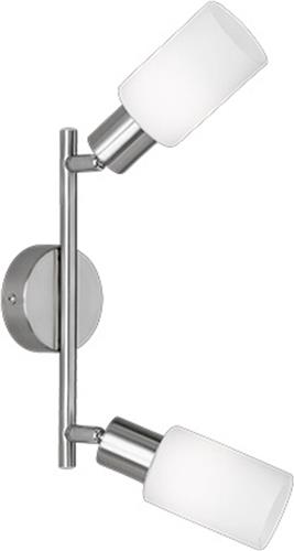 LED Plafondspot - Torna Smast - E14 Fitting - 2-lichts - Rechthoek - Mat Nikkel - Aluminium