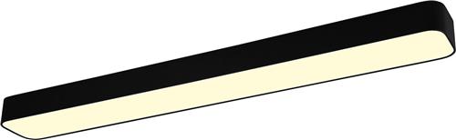 LED Plafondlamp - Plafondverlichting - Trion Astinto - 37W - Aanpasbare Kleur - Dimbaar - Rechthoek - Mat Zwart - Aluminium