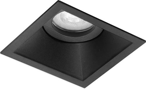 Spot Armatuur GU10 - Pragmi Zano Pro - GU10 Inbouwspot - Vierkant - Zwart - Aluminium - Kantelbaar - 93mm