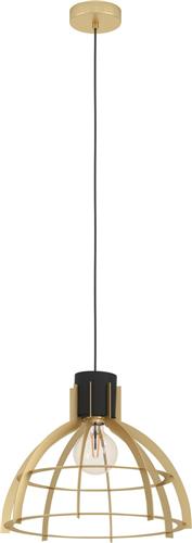 EGLO Stillington Hanglamp - E27 - Ø 41,5 cm - Zwart/Goud - Staal