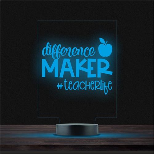 Led Lamp Met Gravering - RGB 7 Kleuren - Difference Maker