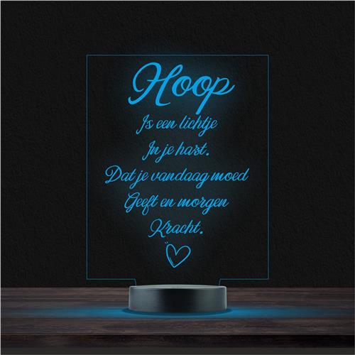 Led Lamp Met Gravering - RGB 7 Kleuren - Hoop