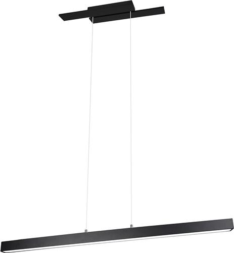 LED Hanglamp - Trion Balfy Up and Down - 44W - Warm Wit 3000K - Dimbaar - Rechthoek - Mat Zwart - Aluminium